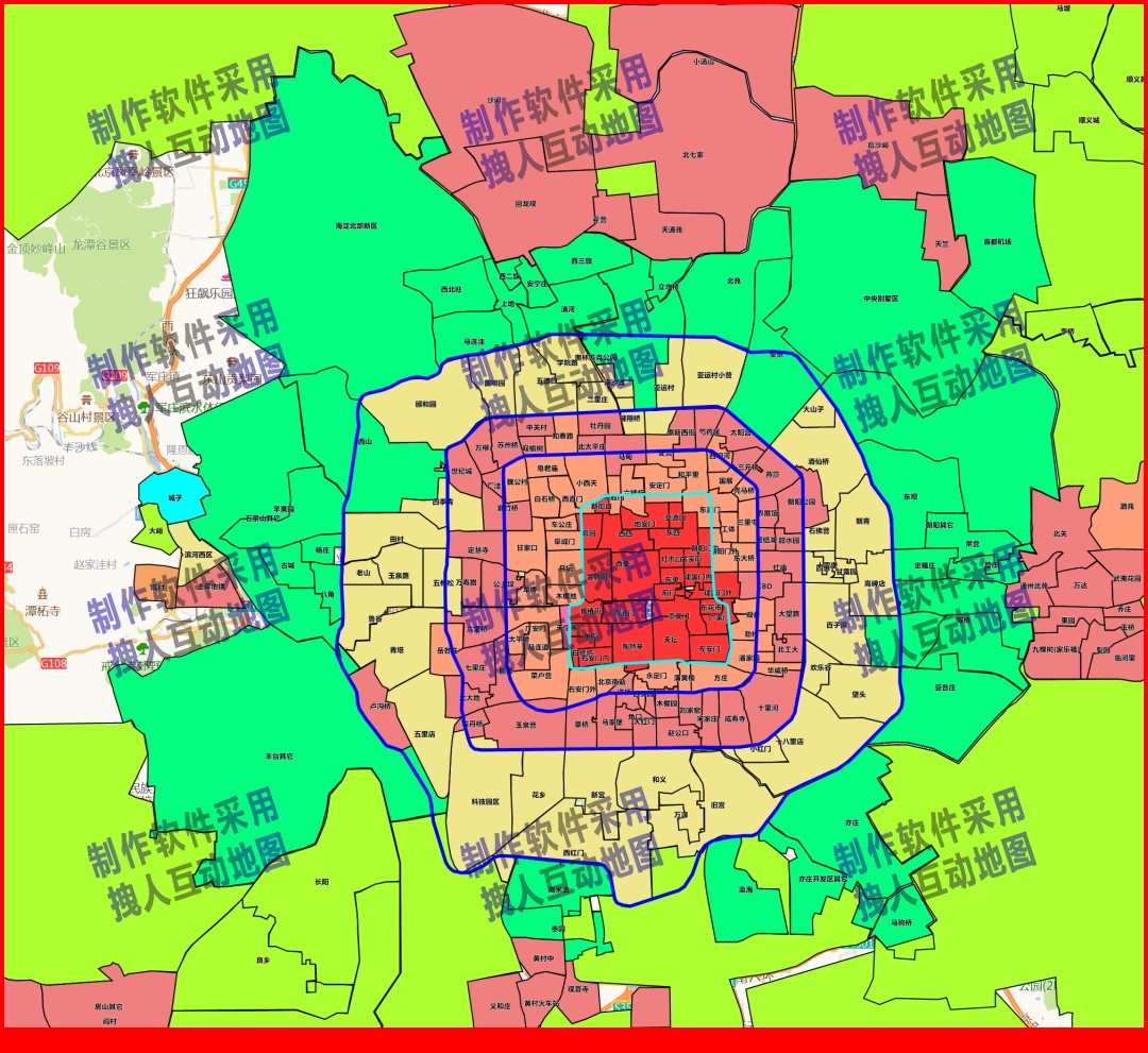 北京市区地图软件做的图片房产直播地图